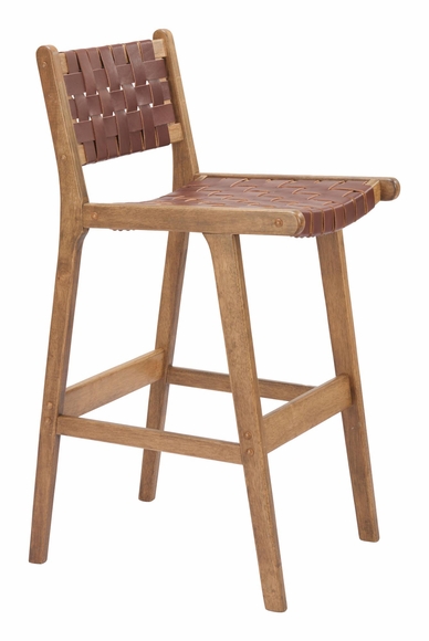 Feder Barstool Set of 2 in Brown