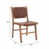 Feder Dining Chair Set of 2 in Brown