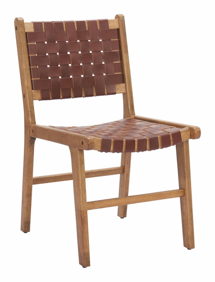 Feder Dining Chair Set of 2 in Brown