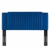 Felicity Channel Tufted Performance Velvet King/California King Headboard in Navy