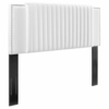 Felicity Channel Tufted Performance Velvet Twin Headboard in White