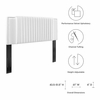 Felicity Channel Tufted Performance Velvet Twin Headboard in White
