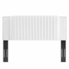 Felicity Channel Tufted Performance Velvet Twin Headboard in White