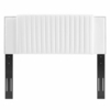 Felicity Channel Tufted Performance Velvet Twin Headboard in White