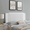 Felicity Channel Tufted Performance Velvet Twin Headboard in White