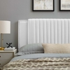 Felicity Channel Tufted Performance Velvet Twin Headboard in White