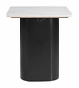 Fiora Side Table in White & Black