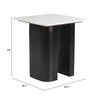 Fiora Side Table in White & Black