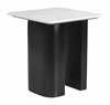 Fiora Side Table in White & Black