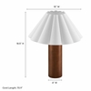 Flora Wood Table Lamp With Pleated Petal Shade in Walnut