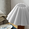 Flora Wood Table Lamp With Pleated Petal Shade in Walnut