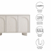 Flux Arched 3-Door Sideboard in White Wash