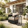 Foret Swivel Chair in Black