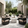 Foret Swivel Chair in Black