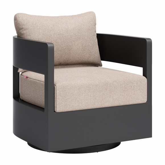 Foret Swivel Chair in Black
