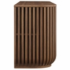 Fortitude 75" Curved Sideboard Storage Cabinet in Walnut