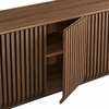 Fortitude 75" Curved Sideboard Storage Cabinet in Walnut