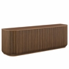Fortitude 75" Curved Sideboard Storage Cabinet in Walnut