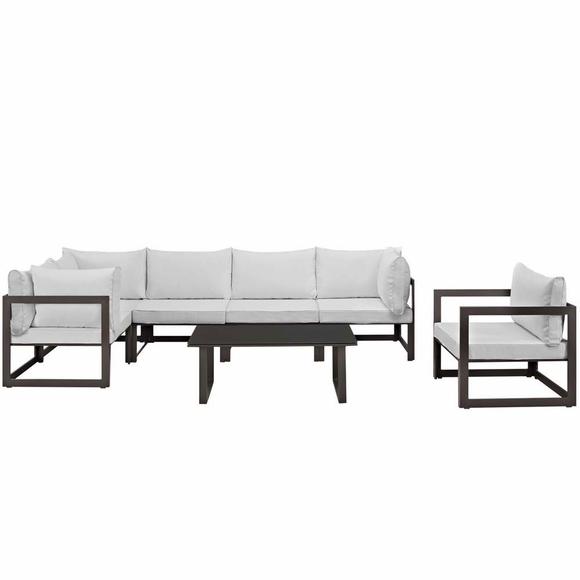 Fortuna 7 Piece Outdoor Patio Sectional Sofa Set Modern In Designs
