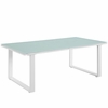 Fortuna Outdoor Patio Coffee Table in White