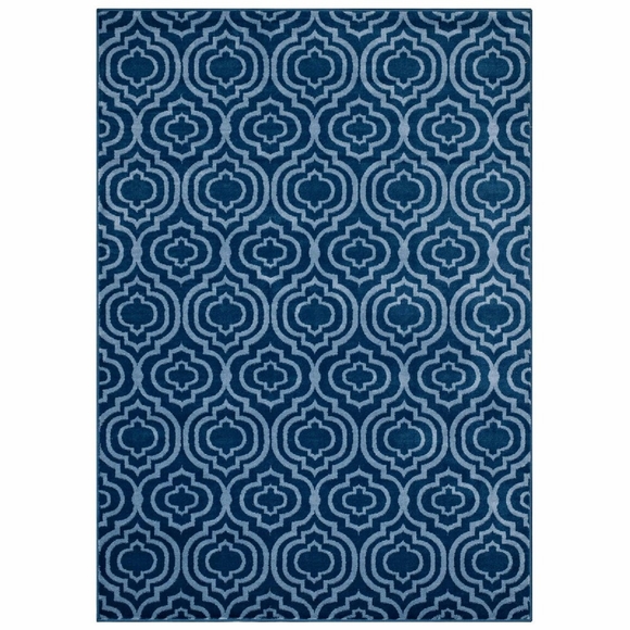 Frame Transitional Moroccan Trellis 8x10 Area Rug