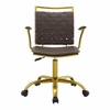 Fuse Faux Leather Office Chair in Brown