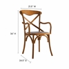 Gear Dining Armchair Set of 2 in Walnut