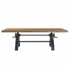 Genuine 96" Crank Adjustable Height Dining and Conference Table in Black Natural