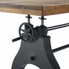 Genuine 96" Crank Adjustable Height Dining and Conference Table in Black Natural
