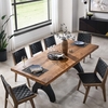 Genuine 96" Crank Adjustable Height Dining and Conference Table in Black Natural