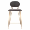 Georges Counter Stool Set of 2 in Gray & Gold