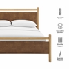 Ginny King Size Vegan Leather Platform Bed Frame