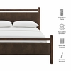 Ginny Queen Size Vegan Leather Platform Bed Frame