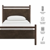 Ginny Twin Size Vegan Leather Platform Bed Frame