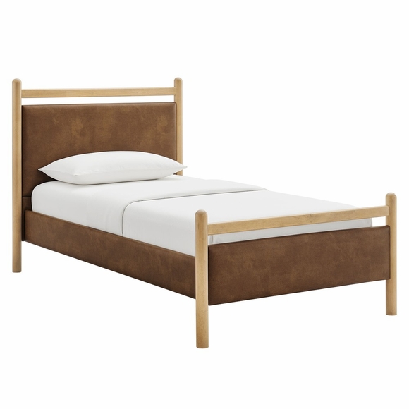 Ginny Twin Size Vegan Leather Platform Bed Frame