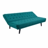 Glance Tufted Convertible Fabric Sofa Bed in Teal