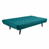 Glance Tufted Convertible Fabric Sofa Bed in Teal