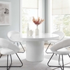 Gratify 60" Round Dining Table in White