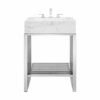 Gridiron 24" Bathroom Vanity in White Silver