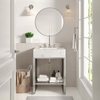 Gridiron 24" Bathroom Vanity in White Silver