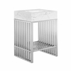 Gridiron 24" Bathroom Vanity in White Silver