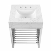 Gridiron 24" Bathroom Vanity in White Silver