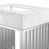 Gridiron 24" Bathroom Vanity in White Silver