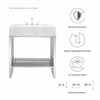 Gridiron 30" Bathroom Vanity in White Silver