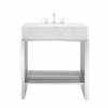 Gridiron 30" Bathroom Vanity in White Silver