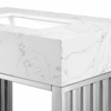Gridiron 30" Bathroom Vanity in White Silver
