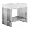 Gridiron 36" Bathroom Vanity in White Silver