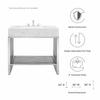Gridiron 36" Bathroom Vanity in White Silver