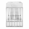 Gridiron 36" Bathroom Vanity in White Silver