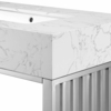 Gridiron 36" Bathroom Vanity in White Silver